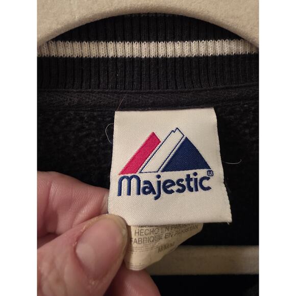 Vtg Majestic Mens Chicago White Sox Baseball Sweatshirt Jacket Full Zip Black M - Picture 5 of 10